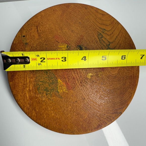 Vintage Wooden Hamburger Press Painted Floral Hinged‎ - Picture 8 of 8